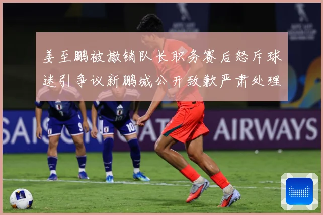姜至鹏被撤销队长职务赛后怒斥球迷引争议新鹏城公开致歉严肃处理赛事前瞻